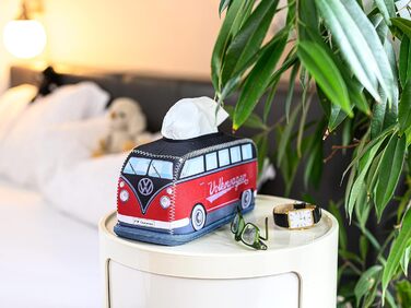 Диспенсер для паперових серветок BRISA VW Collection у стилі Volkswagen T1 Bulli (24 см, червоно-чорний)
