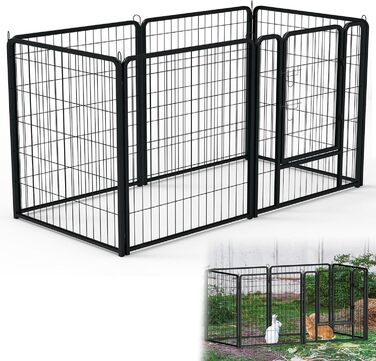 Вольєр для цуценят Froadp 6-TLG, 65x80 см: безпечний забіг для собак, забіг для цуценят, вольєр для собак, огорожа для собак