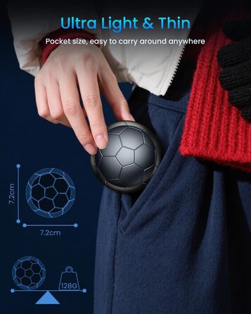 Електричні грілки для рук 2 шт. | USB-грілки з 3 режимами нагріву, 20 годин тепла, для холодного клімату, Outdoor/Indoor (Сірий)