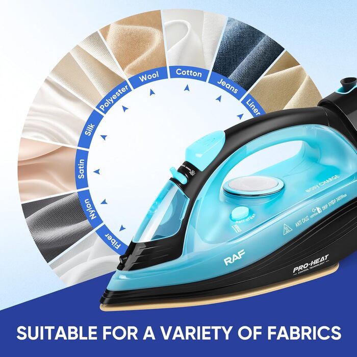 Пароочисник ZStarlite Powersteam Ultra: бездротовий, 2400W, керамічна підошва, антикальк, безперервний пар, вертикальне прасування, самоочищення, 320мл, блакитний