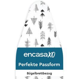 Чохол для прасувальної дошки Encasa XO (112x34 см) з 3 мм фільцовим шаром, з термовідбиваючою функцією, чорний стрілоподібний принт