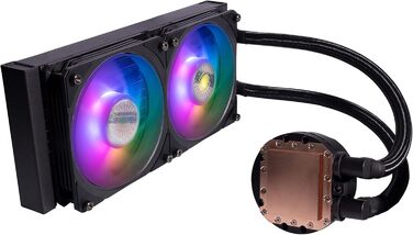 Система водяного охолодження Cooler Master MasterLiquid PL Flux 240 (білий) - AIO з 2 x 120mm вентиляторами, ARGB-контролер (2-ге покоління), сумісна з AMD та Intel