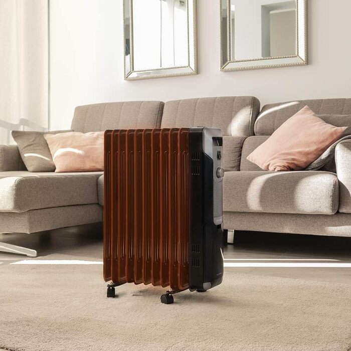 Масляний радіатор Cecotec ReadyWarm 11000 Space, 2500 Вт, 11 ребер обігріву, 3 режими, 25 м², білий (чорний)