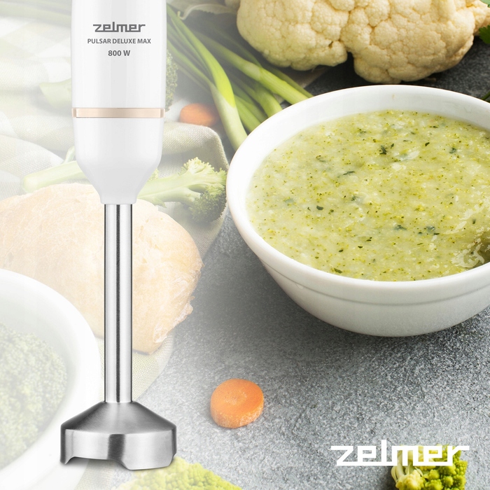Погружний блендер Zelmer ZHB4562I Pulsar Deluxe Max, 800 Вт, функція Turbo
