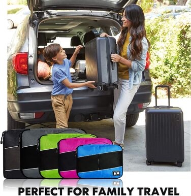 Органайзери для подорожей - набір 8 шт. (сірий/блакитний)