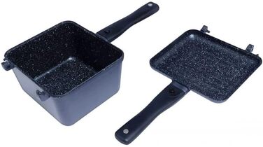 Сковорода та каструля RidgeMonkey Connect Deep Pan & Griddle Granite Edition для приготування їжі біля води