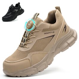 Черевики робочі чоловічі/жіночі S3 Explorer 3.0, легкі, дихаючі, з швидкою застібкою, сталевий підносок, 46 EU, хакі