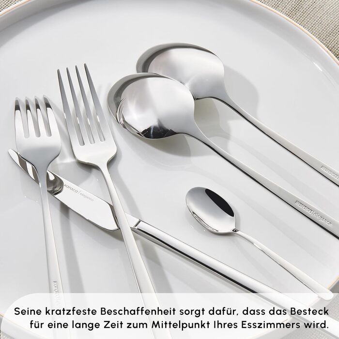 Karaca Boreas 12-Person Cutlery Set, 84 Pieces - High-Quality Stainless Steel Tableware Set for Exquisite Table Culture