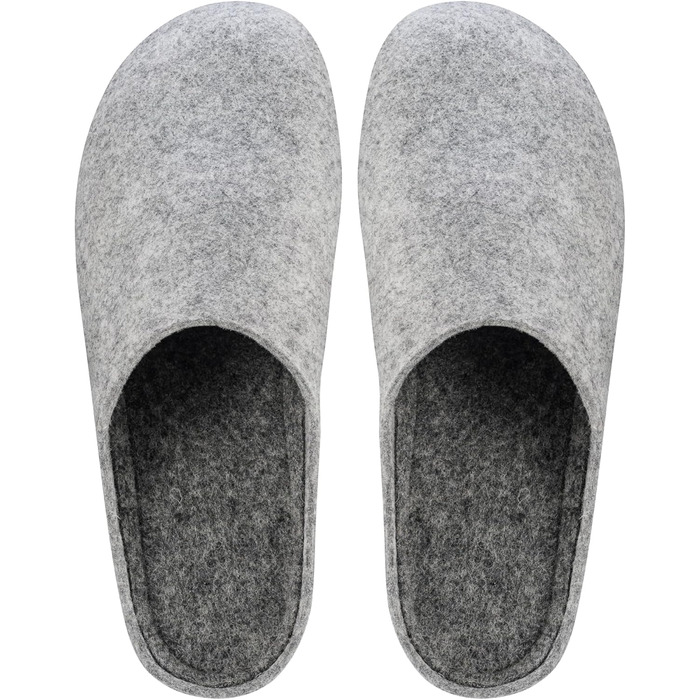 Фетрові тапочки ESTRO для чоловіків - теплі зимові тапочки з гумовою підошвою (45 EU, сірий)