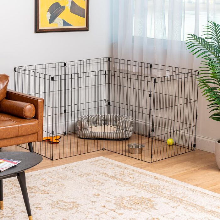 Клітка для собак IRIS OHYAMA 91.4 см - вольєр для собак, вольєр для тварин, клітка для собак, портативна, чорна