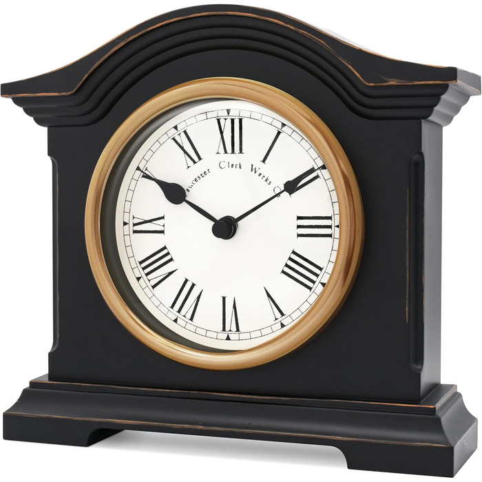 Towcester Clock Works Co. Falkenburg Mantle Clock, Plastic, Black, One Size