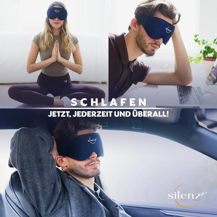 Маска для сну преміум-класу 3D - комфортна пов'язка на очі для жінок та чоловіків - забезпечує повну темряву - рожева, 1 шт.