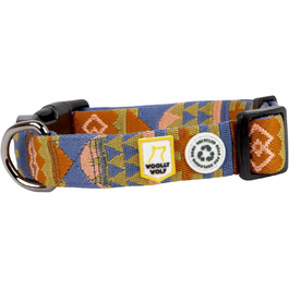 Нашийник для собак маленьких порід Woolly Wolf Nightless Night, XS - регульований, з переробленого поліестеру