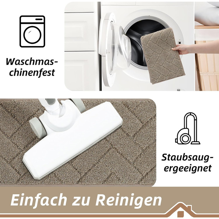 Килимки на сходи BEQHAUSE, 4 шт, 22x70 см, бежеві, антиковзкі, для дітей та літніх людей, машинне прання, TPE основа