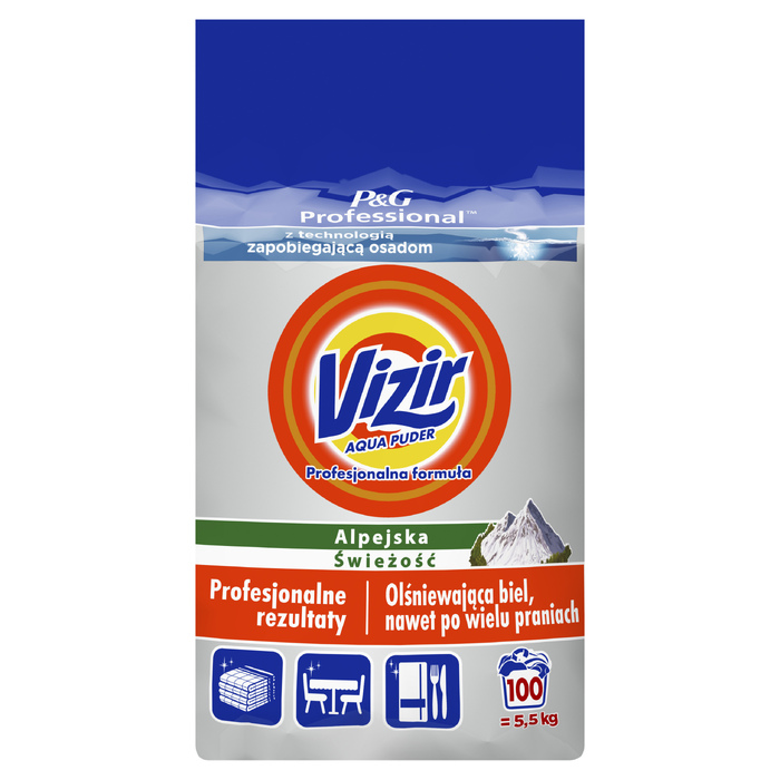Пральний порошок Vizir Professional для білого 5,5 кг (100 прань)