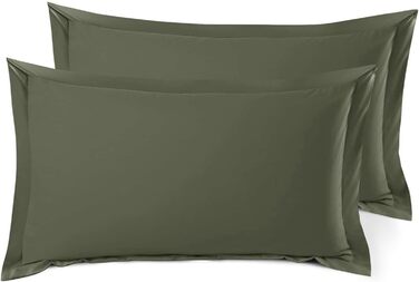 Nestle Soft Pillowcases, 2-Pack, Double Brushed Microfiber Pillowcases, Hotel Style, Premium Bed Pillowcases, with 1.5 inch (3.8 cm) Decorative Flange, Queen Size Bed 20