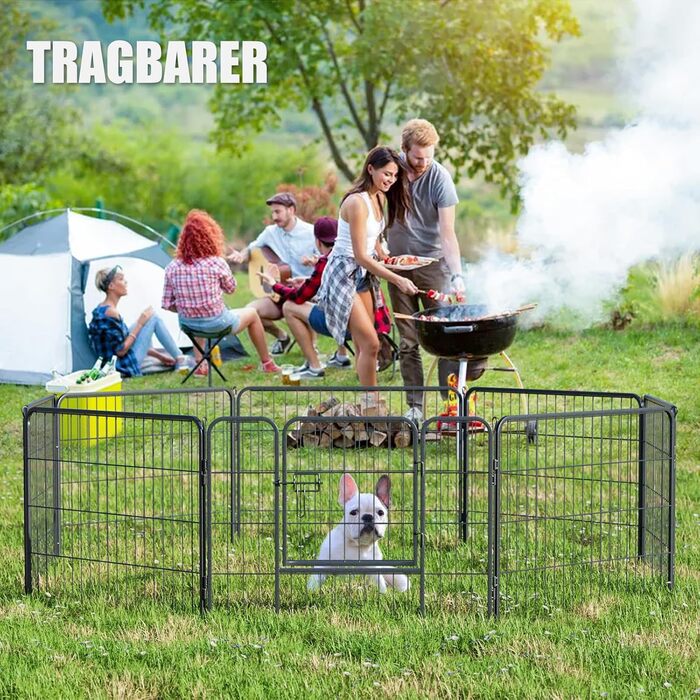 Металевий вольєр для собак та цуценят, переносний загон для тварин, вигульний майданчик на вулицю (12 шт.)