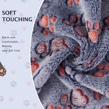 М'яка флісова ковдра для собак та котів BVAGSS, 6 шт., 60 x 40 см, блакитна