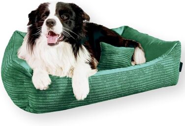 М'яке ліжко для собак 4L Textil Molly, корзина для собак, подушка для собак та котів, корзинка для собак, мохет (60x40 см, зелений)