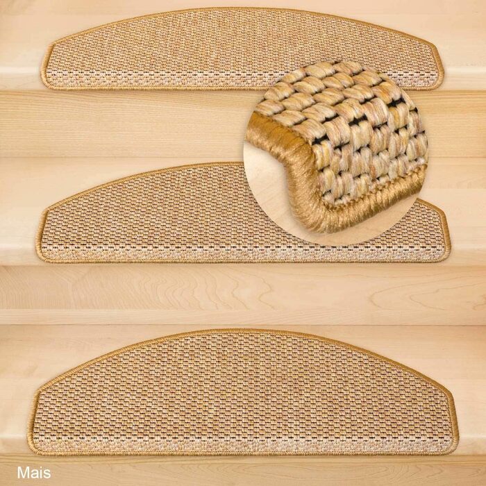 Ступінчасті килимки Kettelservice-Metzker Göteborg: напівкруглі, різні комплекти, 65x24x4 см, колір - кукурудза, 14 шт.