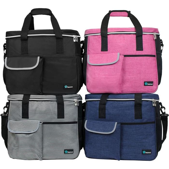 Сумка-органайзер для собак PetAmi: дорожня сумка для корму та аксесуарів, ідеальна для кемпінгу та подорожей (37x20x30 см)