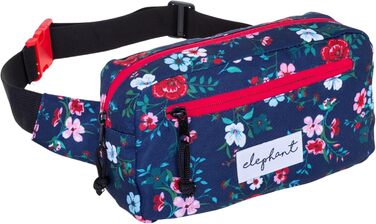 Сумка на пояс для чоловіків та жінок, велика міська сумка-шоппер, спортивна кросбоді-сумка, сумка через плече, сумка-шоппер Elephant, для подорожей (синій квітка)