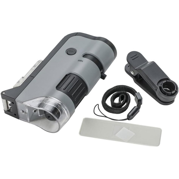 Мікроскоп Carson MicroFlip 100x-250x з адаптером для смартфона для фото та відео (MP-250)