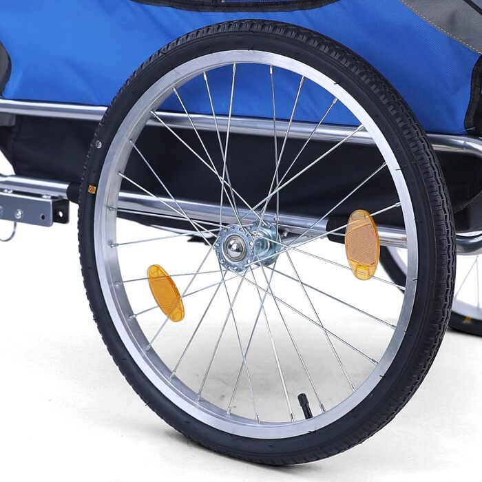 Причіп для велосипеда для собак, складний, до 40 кг, сірий/блакитний