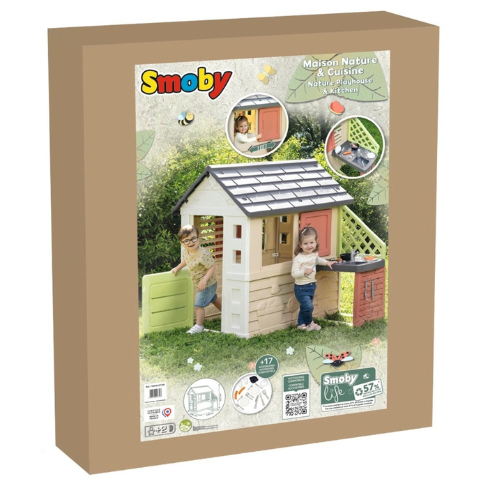 Ігровий будинок Smoby Nature з кухнею та 17 аксесуарами
