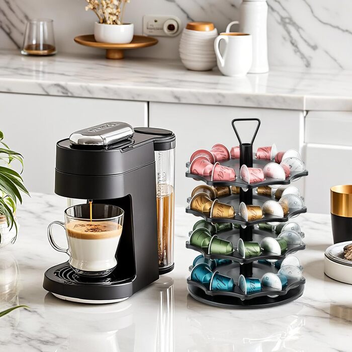 Тримач для капсул кави HiveNets для Nespresso Original, 7-ярусний органайзер на 70 капсул