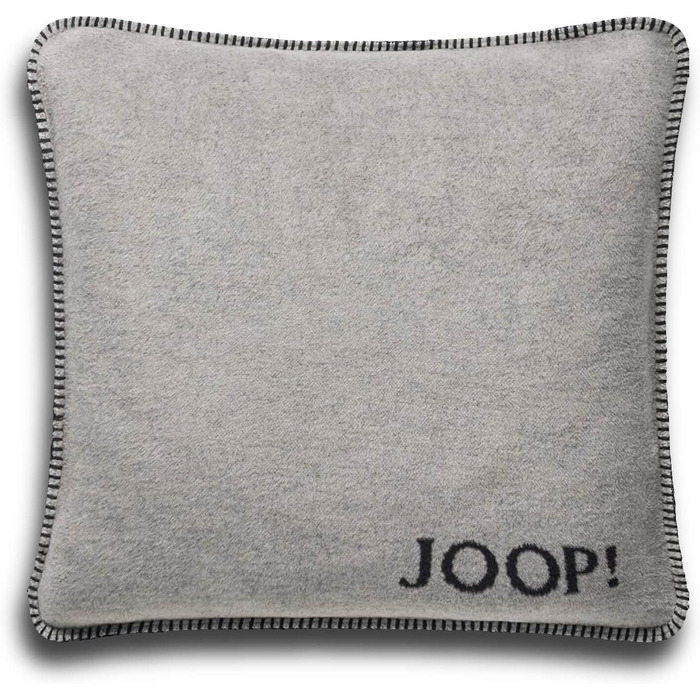 Наволочка Joop! Uni Doubleface, двостороння, сірий та антрацит, 50x50 см, бавовна та поліакрил