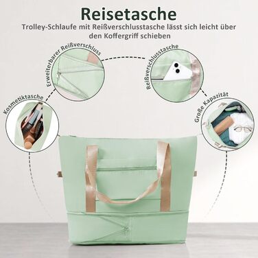 Набір валіз Merax 5 шт. з ABS-пластику, з колесами та TSA-замком, сіро-зелений