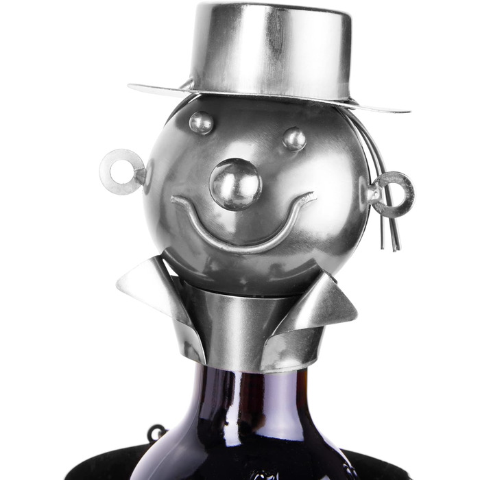 BRUBAKER Wine Holder Wedding Couple Metal Sculpture Gift with Gift Card