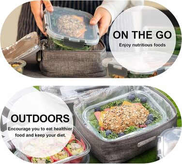 Набір контейнерів для зберігання Fenger Glas з кришкою (10 шт.) - герметичні, BPA-free, для холодильника та мікрохвильовки