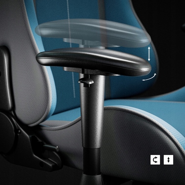 Ігрове крісло Diablo Chairs X-Starter, тканина, чорно-синє