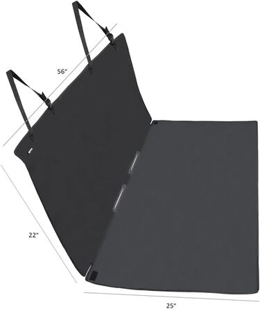 Amazon Basics Auto Seat Cover for Dogs, 119 x 142 cm, Black - Pet Car Seat Protector