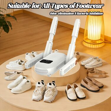 Електрична сушарка для взуття Herbst з 4 тримачами, таймером та 2 швидкостями для чобіт, лижних черевиків, шкарпеток та рукавичок