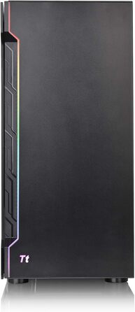 Корпус для ПК Thermaltake H200 TG RGB ATX з RGB підсвічуванням, скляна бічна панель, чорний | 120мм вентилятор в комплекті