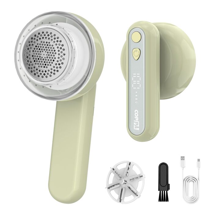 Електричний видалення ворсу COPPA: портативний пристрій для одягу з 6 лезами та 3 швидкостями, з індикатором заряду