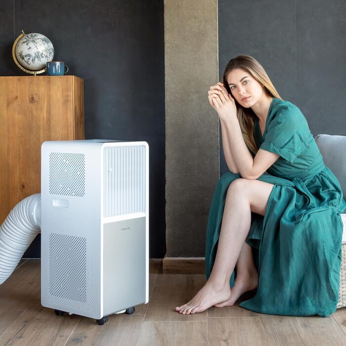Мобільний кондиціонер Cecotec ForceClima 9450 Style Heating: 9000 BTU, 25 м², Wi-Fi, Пульт, LED, 5 режимів, тепловий насос