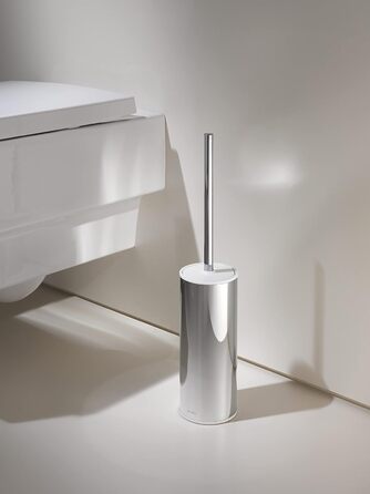 KEUCO WC-Set, Toilet brush set with holder, open-form toilet paper holder, made of metal, high-gloss chrome-plated, wall-mounted, Collection Moll