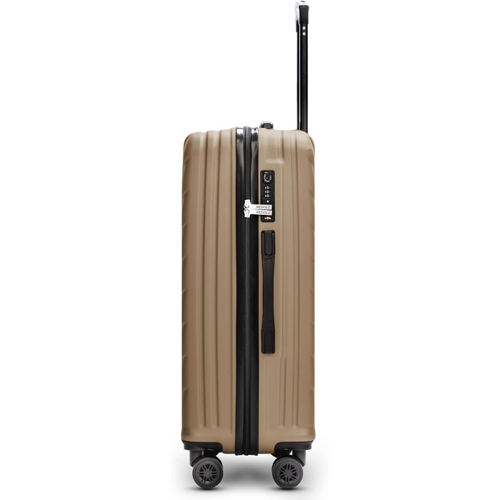 Набір валіз REDOLZ 3 шт. | Легкі дорожні валізи з ABS - для жінок/чоловіків, 4 колеса, TSA-замок (Essentials 07) | Розмір M (67 см)