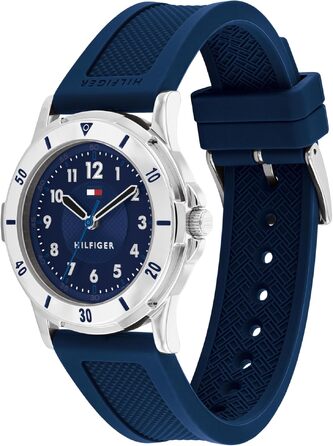 Кварцовий годинник Tommy Hilfiger для молоді з силіконовим ремінцем, синій