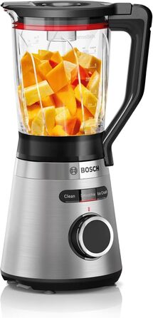 Блендер стаціонарний Bosch VitaPower Serie 4 MMB6382M, 1200 Вт, 1,5 л, скляна чаша, леза з нержавіючої сталі, Німеччина, 30 000 об/хв, аксесуари для посудомийної машини