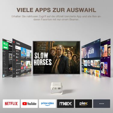 Mini проєктор VOPLLS 4K з автофокусом та корекцією трапеції: Full HD WiFi6 Bluetooth, 700ANSI, для дому та на вулиці (Чорний)