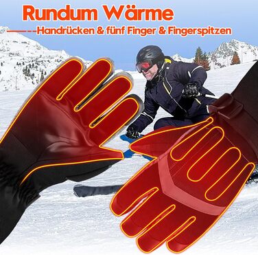 Обогревні рукавички SVPRO 5V 6000mAh - водонепроникні та вітронепроникні рукавички для катання на лижах, полювання, мотоциклів та піших прогулянок