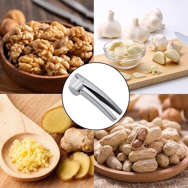 Преміум-прес для часнику EliteHoff з нержавіючої сталі, часникорізка, міцний та практичний кухонний аксесуар, стійкий до миття в посудомийній машині
