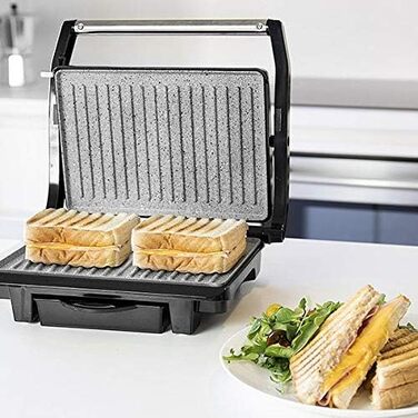 Cecotec Rock'n Grill 1000W Electric Grill with RockStone Non-Stick Coating - Stainless Steel