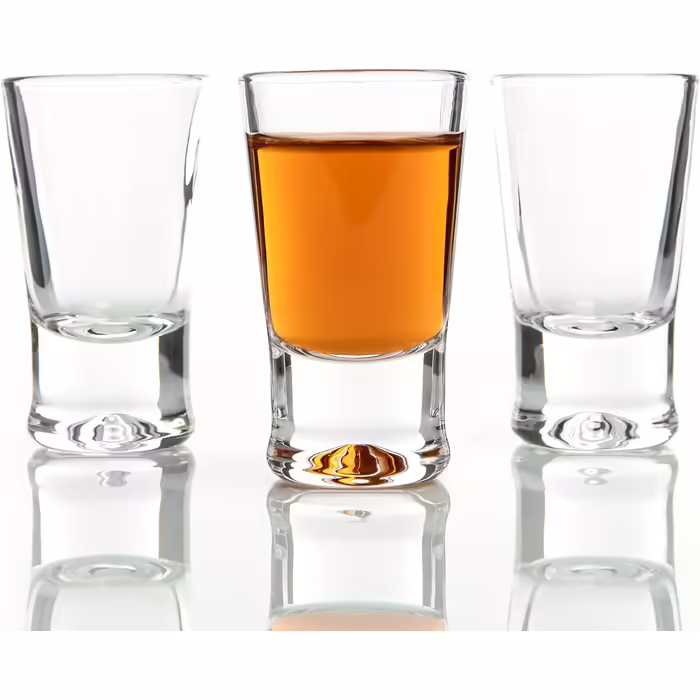 BigDean 12-Piece Shot Glasses Set - 2cl - Robust + High-Quality Glass Shot Glasses - Dishwasher-Safe, Food-Grade - Stable and Tip-Proof