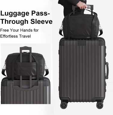 Органайзер для валіз 12 шт., водовідштовхувальний набір пакувальних кубиків, туристичний органайзер для багажу, сімейні подорожі, зберігання вдома (Чорний 1x маленький кубик + 1x 20л складана ручна сумка)